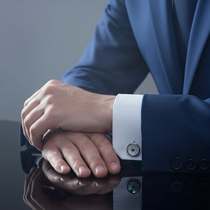 Mother-of-Pearl Sapphire Cufflinks