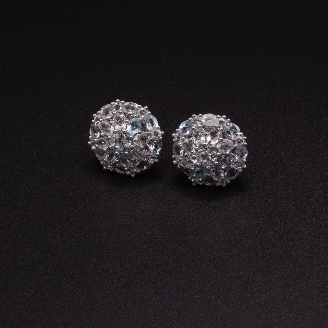 Flower Aquamarine Earring