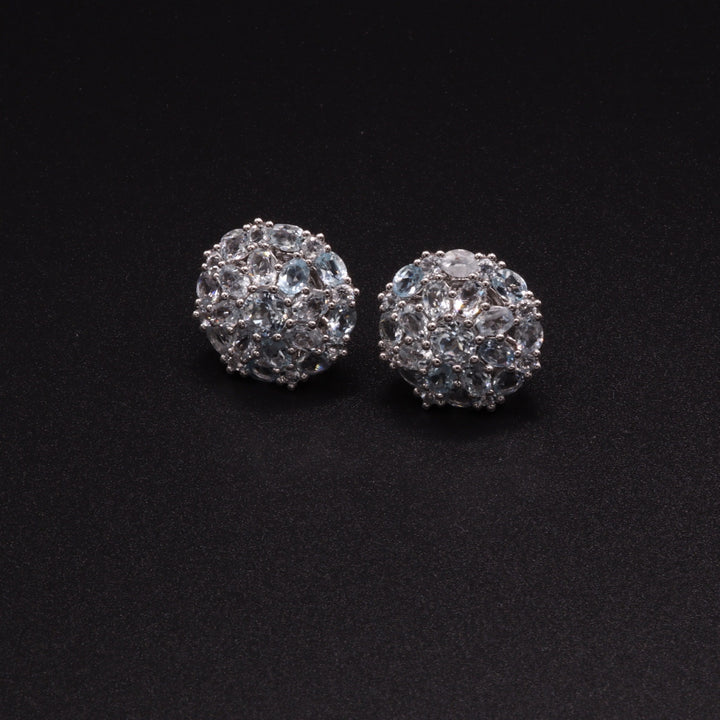 Flower Aquamarine Earring