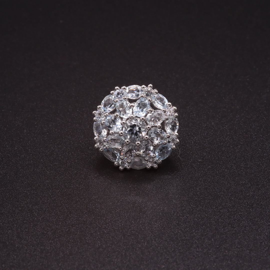 Flower Aquamarine Earring
