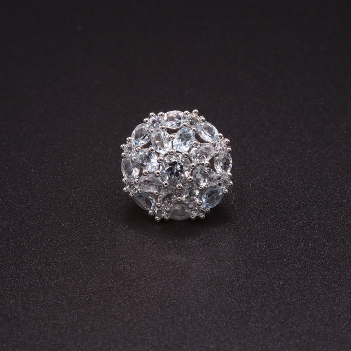 Flower Aquamarine Earring