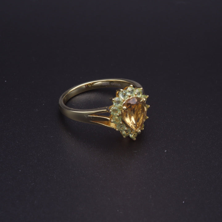 Flower Peridot Ring