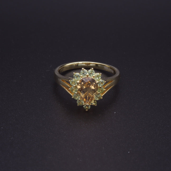 Flower Peridot Ring