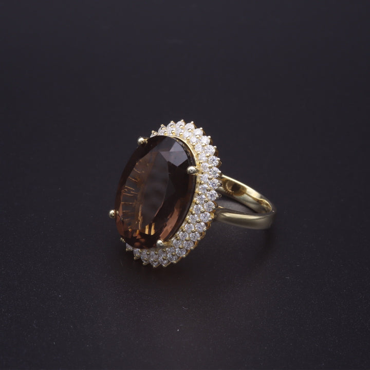 Statement Smoky Quarz Ring