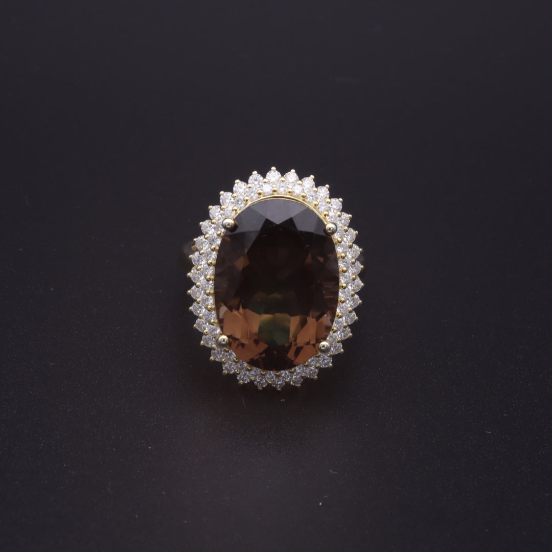 Statement Smoky Quarz Ring