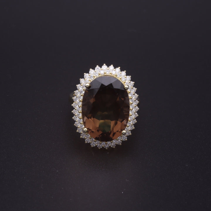 Statement Smoky Quarz Ring