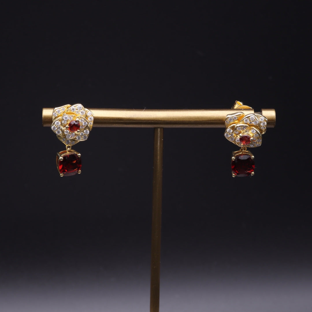 Love Garnet Earring