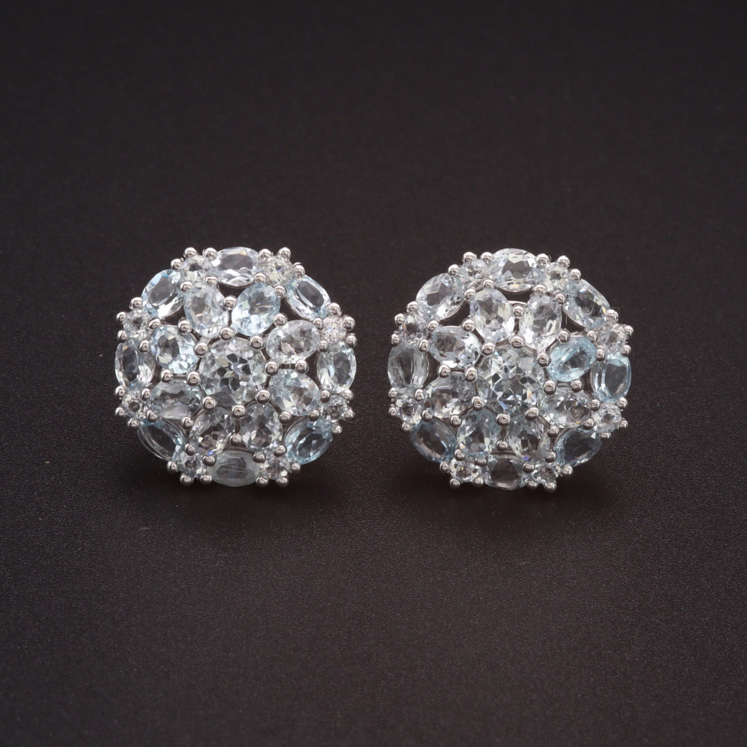 Flower Aquamarine Earring