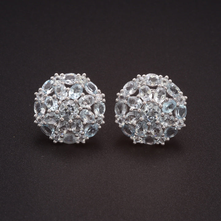 Flower Aquamarine Earring