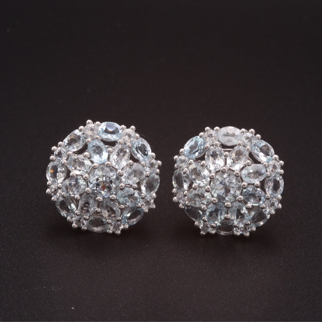Flower Aquamarine Earring