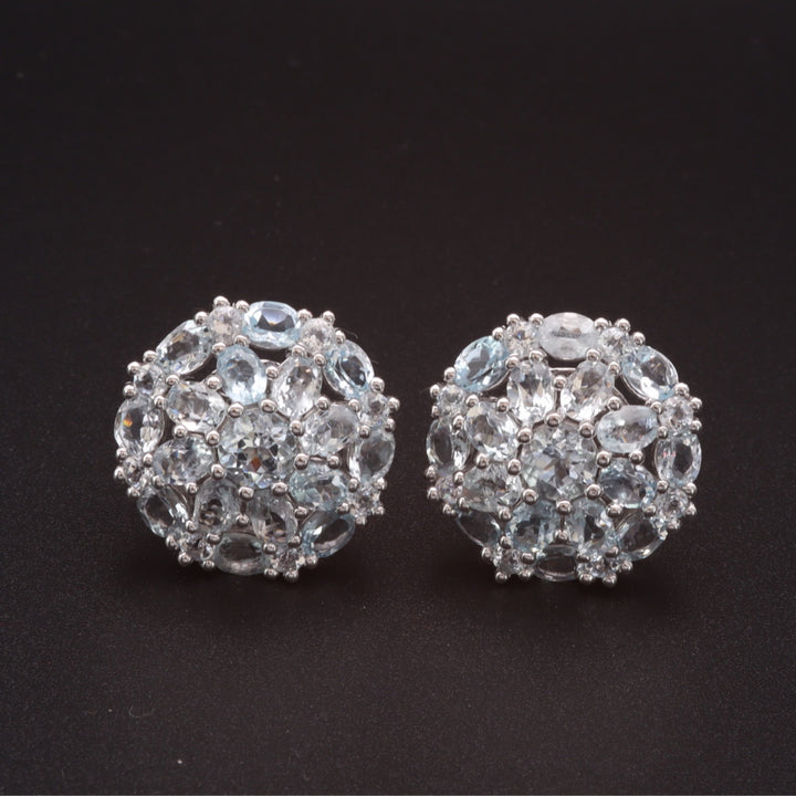 Flower Aquamarine Earring