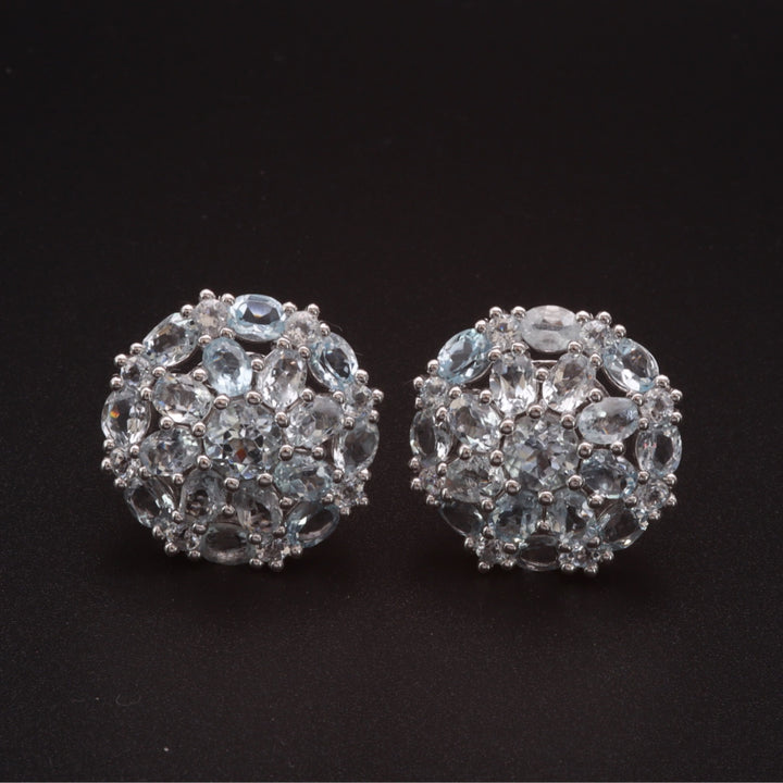 Flower Aquamarine Earring