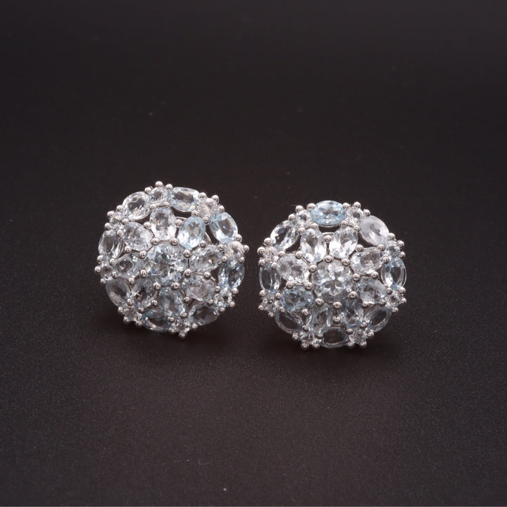 Flower Aquamarine Earring