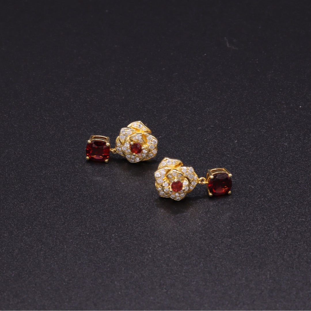 Love Garnet Earring