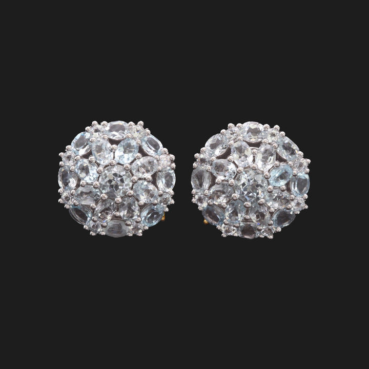 Flower Aquamarine Earring