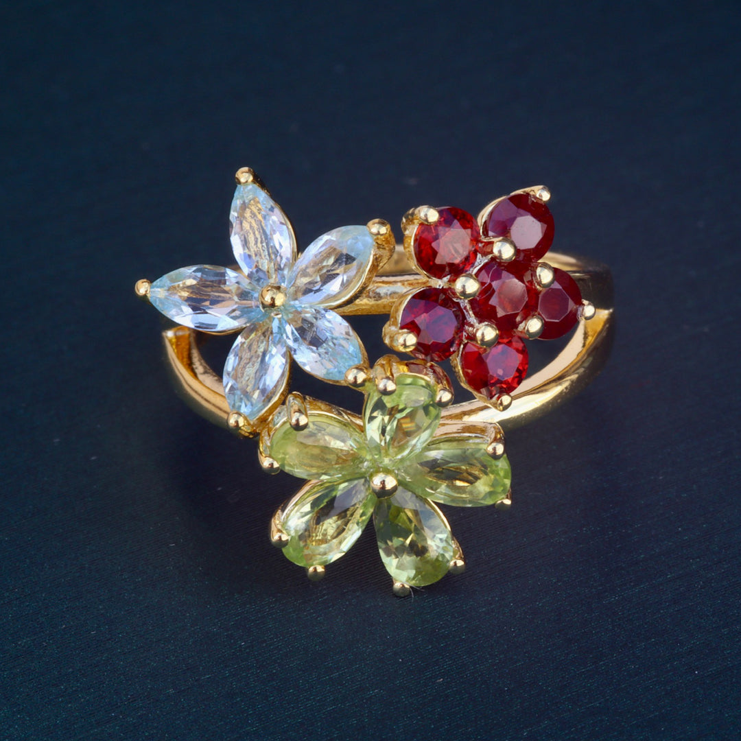 Sunflower Crystal Ring