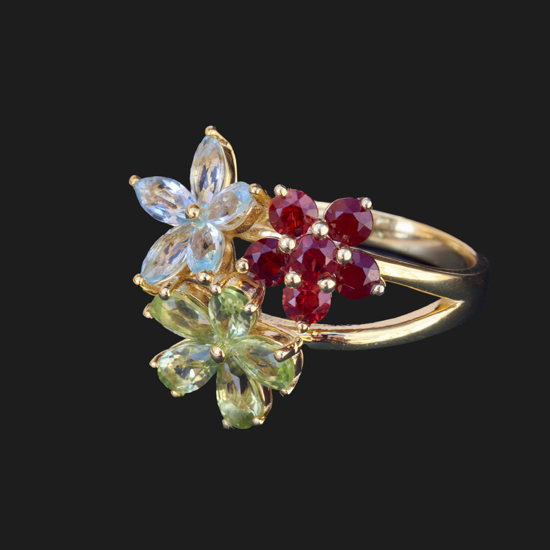 Sunflower Crystal Ring